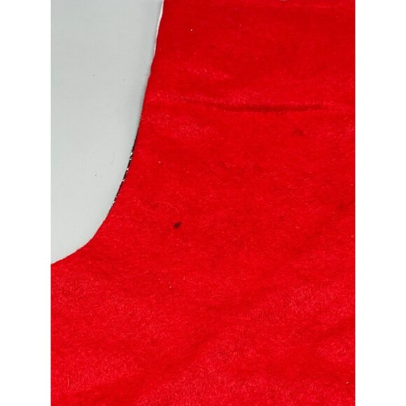 Christmas holiday stocking set 2 red green snowflakes hooks plaid soft felt READ - Picture 7 of 8